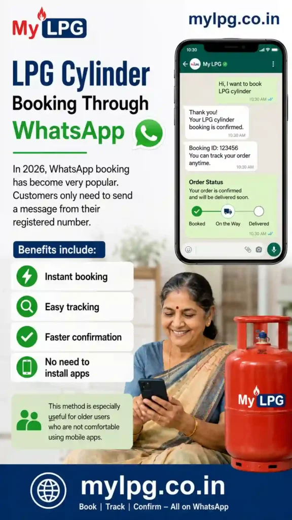 LPG cylinder booking through WhatsApp on mylpg.co.in