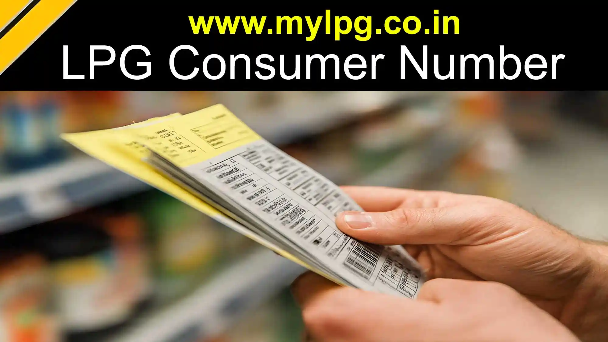 LPG Consumer Number highlighted on gas booklet