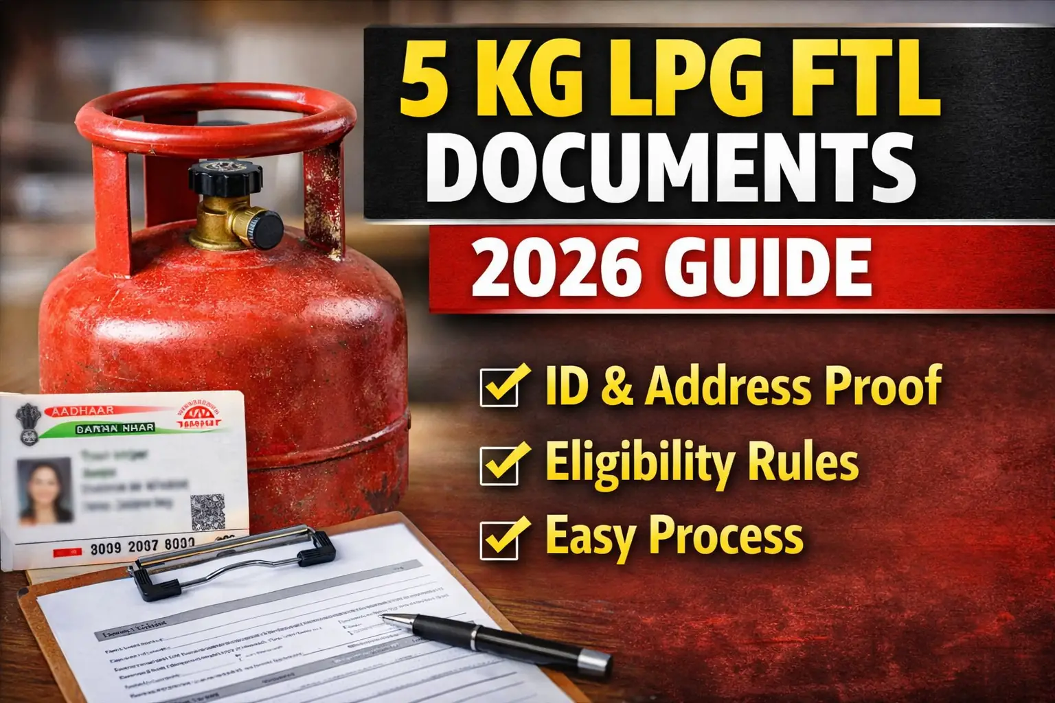 5 KG LPG Documents India connection process