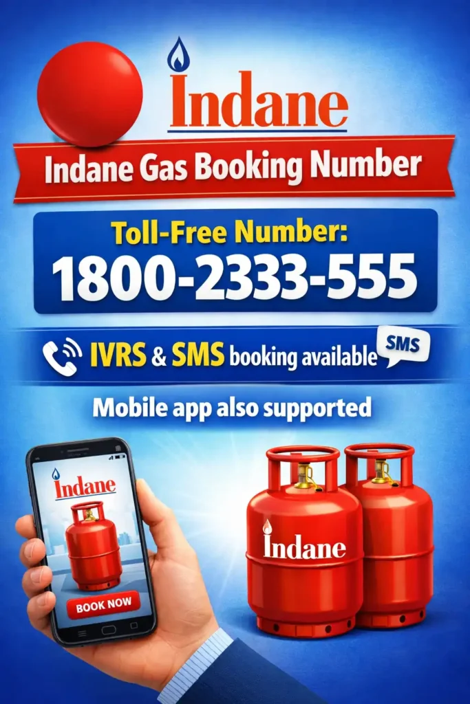 Indane Gas Booking Number 2026