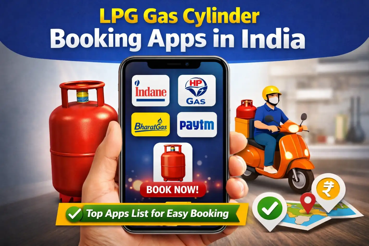 LPG booking app list India for cylinder booking