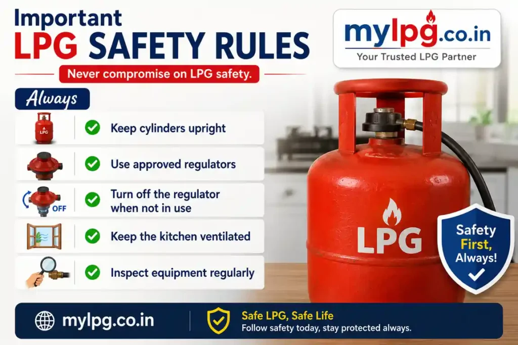 LPG Safety Rules – Safe Gas Cylinder Usage Tips | mylpg.co.in