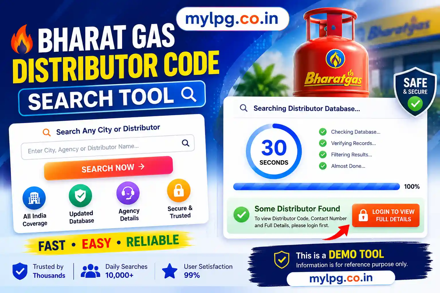 Bharat Gas Distributor Code Search Tool – mylpg.co.in 2026