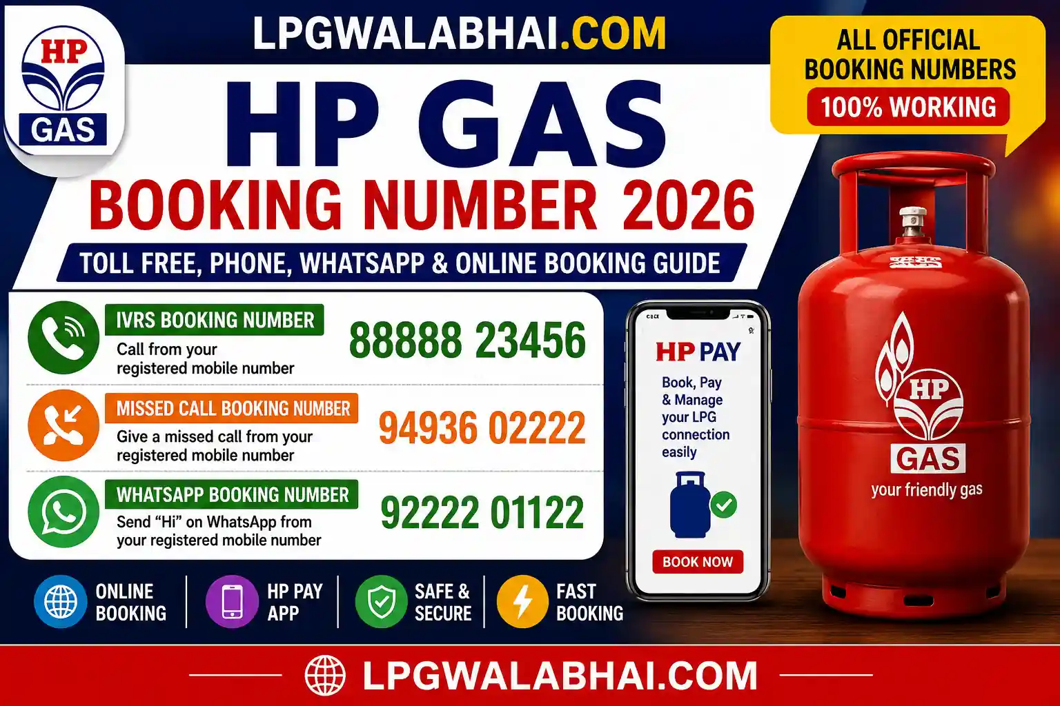HP Gas Booking Number 2026